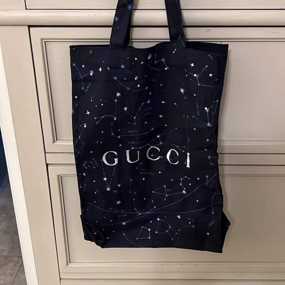 GUCCI Navy Constellation Tote Bag